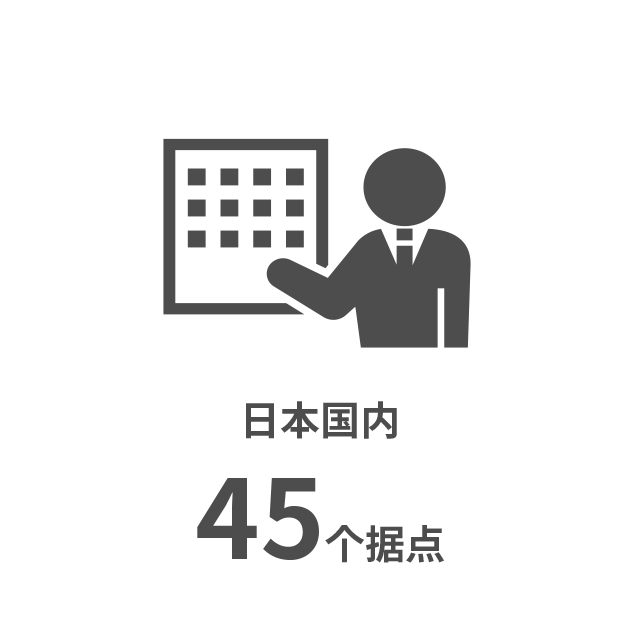 日本国内45个据点